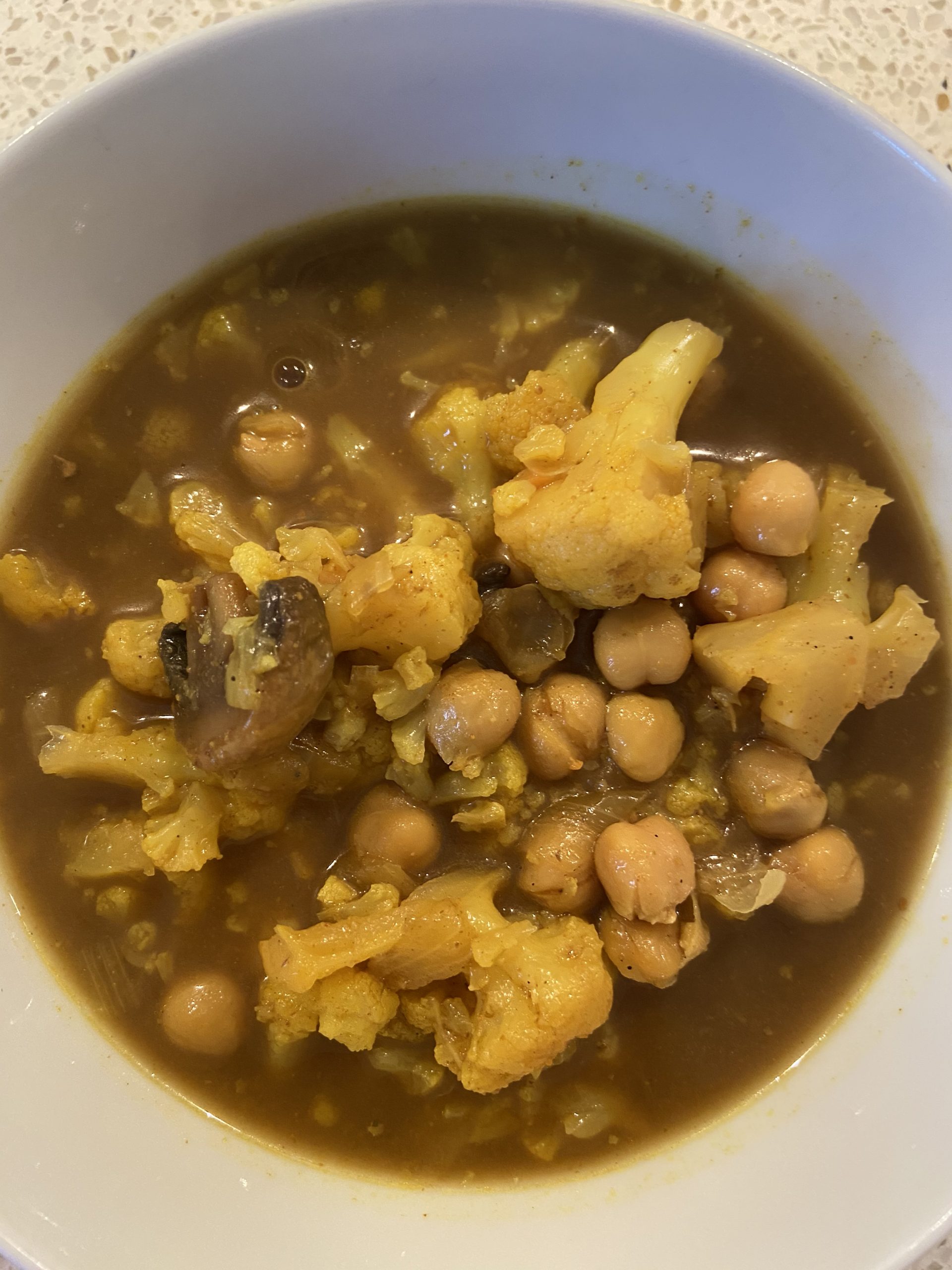 You are currently viewing Indian Cauliflower and Chickpea Soup